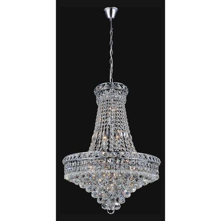 CWI LIGHTING 14 Light Down Chandelier With Chrome Finish 8002P22C